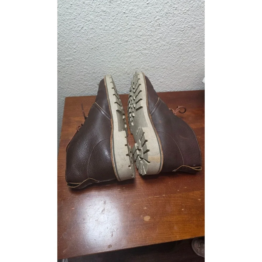 Clarks Men's Chocolate Brown Leather Ankle Chukka Boots Lace-Up Size 8.5 - Picture 6 of 8